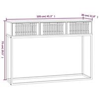 Wandtafel 105x30x75 cm bewerkt hout en ijzer - thumbnail