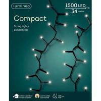 Lumineo Compact Kerstverlichting Binnen/Buiten 34M Groen 1500 LEDs Warm Wit Dimmer Timer - thumbnail