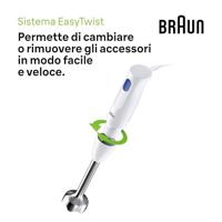 Braun HB101AI-MQ10.201MWH Staafmixer 450 W BPA-vrij, Met hakmolenopzet Wit - thumbnail