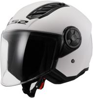 LS2 "of616 airflow ii solid" jethelm helmet airflow ii of6 solid white gr. s - thumbnail