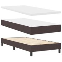 Boxspring bed met matras Donkerbruin 90 x 200 cm Stof - thumbnail
