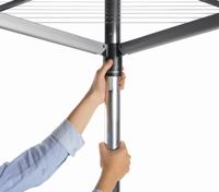 Brabantia Topspinner Droogmolen 50 m Drooglijn + Grondanker Metallic Grey - thumbnail