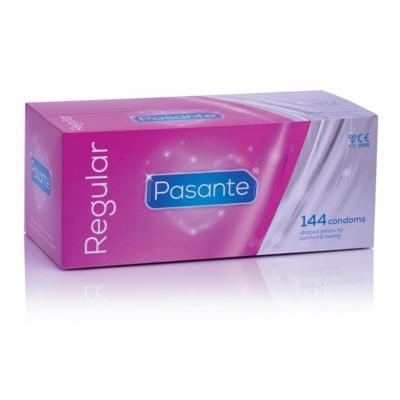 Pasante Regular Anatomisch Gevormde Condooms 144 stuks (grootverpakking)