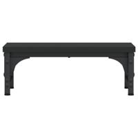 VidaXL Monitorstandaard 37x23x14 cm bewerkt hout zwart - thumbnail