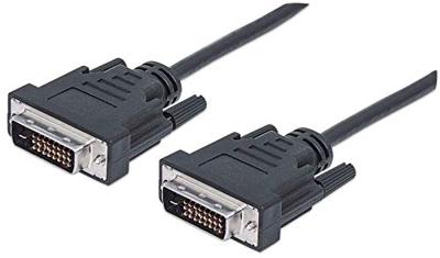 Manhattan 301244 DVI-D Dual Link Mannelijke naar Mannelijke DVI-kabel, 5m zwart