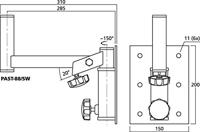 Monacor PAST-88/SW Houder voor PA-luidsprekers Kantelbaar, Zwenkbaar 1 stuk(s) - thumbnail