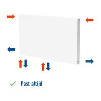 Ultra 8 vlakke radiator / 900 x 700 / type 33 / 2258 Watt / Aansluiting Links - thumbnail