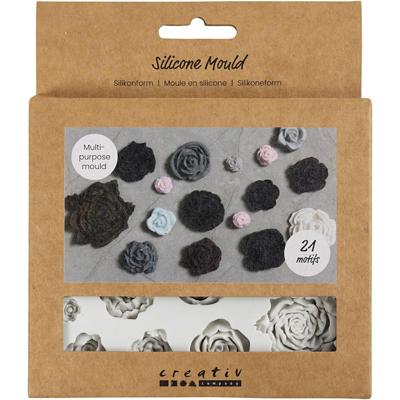 Creativ Company Siliconen vormen, rozen, h: 0,5-1 cm, l: 0,8-4 cm, 1 stuk Creativ Company Siliconen vormen, rozen, h: 0,5-1 cm, l: 0,8-4 cm, 1 stuk