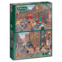 Playing in the Street Puzzel 2x 500 Stukjes - thumbnail