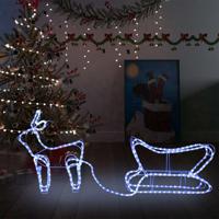 VidaXL Kerstdecoratie rendier en slee 252 led&apos;s - thumbnail