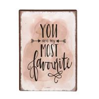 Clayre & Eef Decoratieve Magneet 5x1x7 cm Roze Ijzer Rechthoek Most - thumbnail