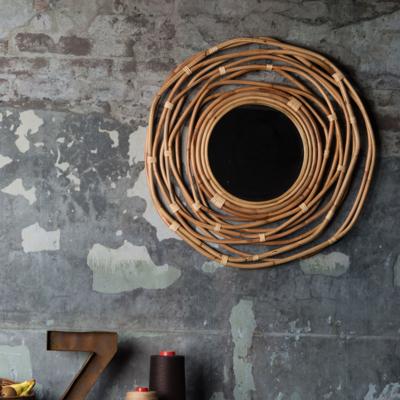 Dutchbone Ronde Spiegel 'Kubu' 75cm Dutchbone Ronde Spiegel 'Kubu' 75cm