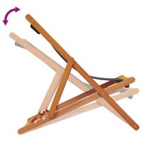 Strandstoelen 2 st inklapbaar stof grijs - thumbnail