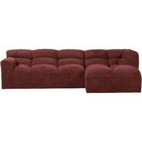 Hoekbank Tibas rechts - stof Raven - wijnrood - Leen Bakker - thumbnail