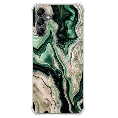 Samsung Galaxy A14 shockproof hoesje - Green waves Samsung Galaxy A14 shockproof hoesje - Green waves