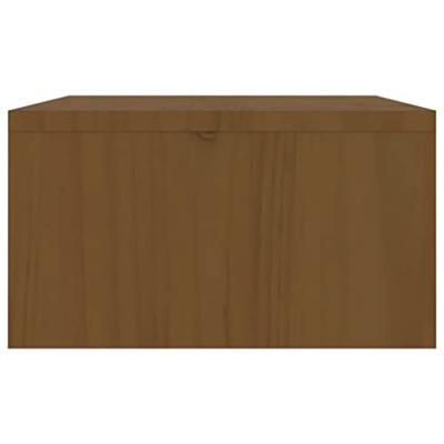 VidaXL Monitorstandaard 100x27x15 cm massief grenenhout honingbruin