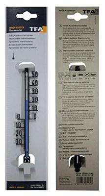 TFA muurthermometer zwart 16cm