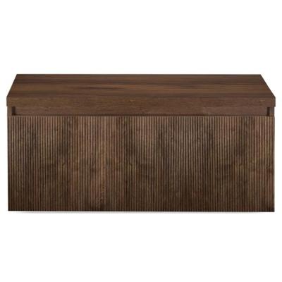 Frozen 3D Badmeubelset 100 cm - Greeplijst in Kleur - Inclusief Wastafelbovenblad Dark Oak