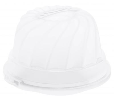 Rotho Fresh Cakedoos Tulband 30.5 cm Wit/Transparant