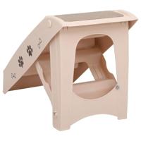 VidaXL Hondentrap inklapbaar 62x40x49,5 cm crème - thumbnail