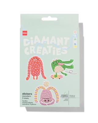 HEMA Diamantcreaties stickers monsters - 3 stuks