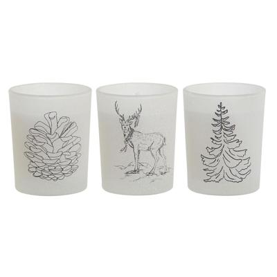Kaars DKD Home Decor Wit Kerstmis 5 x 5 x 6 cm (3 Stuks) Kaars DKD Home Decor Wit Kerstmis 5 x 5 x 6 cm (3 Stuks)