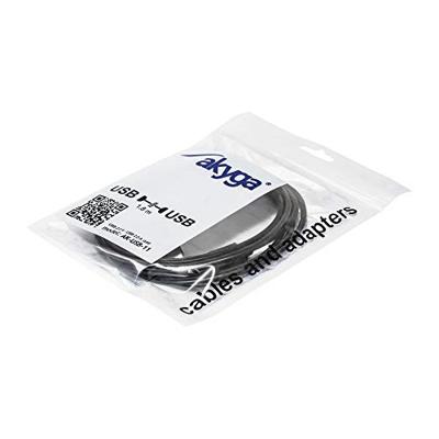 Akyga AK-USB-11 USB-kabel USB 2.0 USB-A stekker, USB-A stekker 1.80 m Zwart Akyga AK-USB-11 USB-kabel USB 2.0 USB-A stekker, USB-A stekker 1.80 m Zwart