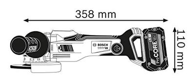 Bosch Professional GWX 18V-15 SC Accu Haakse Slijper 125mm 18V 8,0Ah BITURBO in L-Boxx - 06019H6501