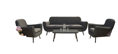 Jonah lounge set 4pcs bench 3-seater/2 chairs/table Eurofar - Eurofar