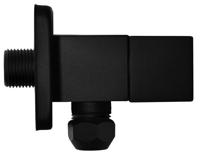 Wiesbaden Square design hoekstopkraan 3/8" bu x 10 mm zwart mat - thumbnail