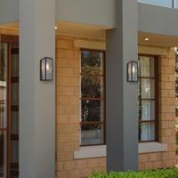 Globo Zwarte wandlampGundula geribbeld glas - 31980 - thumbnail