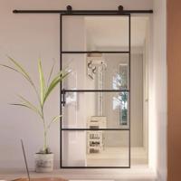 Loftdeur Industriële Slimline schuifdeur met slank elegant frame - thumbnail