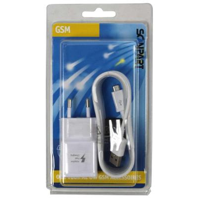 EP-TA20EWEUGWW Samsung Quick Travel Charger incl. Micro USB Cable 2.0A White Bulk