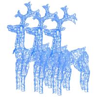 VidaXL Kerstversiering rendier 3 st 60x16x100 cm acryl - thumbnail