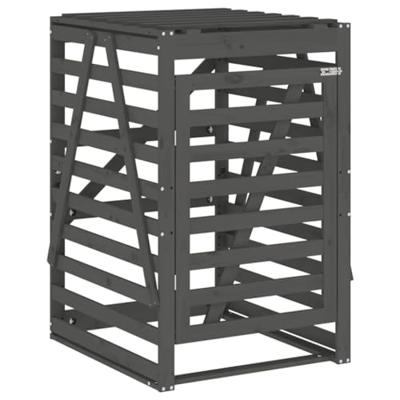 VidaXL Containerberging 84x90x128,5 cm massief grenenhout grijs