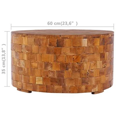 VidaXL Salontafel 60x60x35 cm massief teakhout VidaXL Salontafel 60x60x35 cm massief teakhout