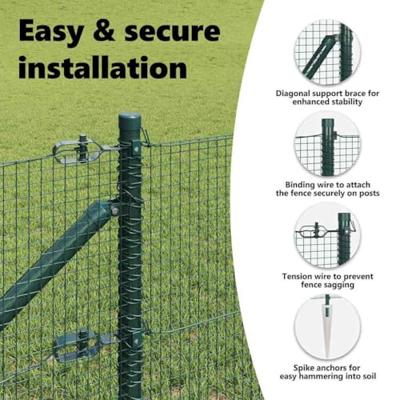 VidaXL Afrasteringspaal groen 10 x 0,8 m (16 x 16 mm gaas)