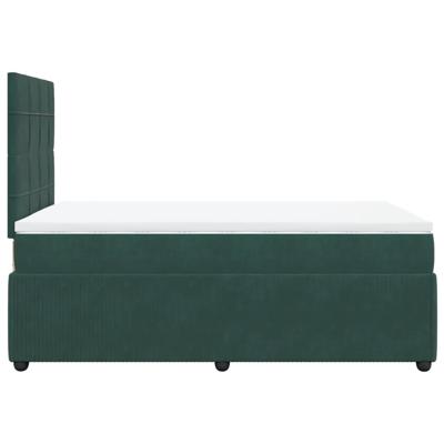 Boxspring met matras fluweel donkergroen 120x200 cm
