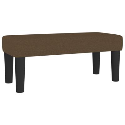 Boxspring met matras stof donkerbruin 90x200 cm