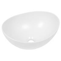 Keramische Opbouw Waskom Scale Ovaal 39x32x17.5cm Mat wit - thumbnail