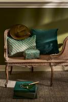 Pip Studio Pip Studio Coco Cosmetic Bag Medium Quilted Daisy Dreams Green 21.5x10x10.5cm - thumbnail