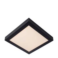 Lucide BRICE-LED - Plafonnière Badkamer - LED Dimb. - 1x30W 3000K - IP44 - Zwart - thumbnail
