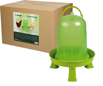 Pluimvee drinktoren 8 l green lemon op pootjes Pluimvee drinktoren 8 l green lemon op pootjes