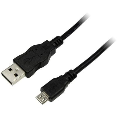 LogiLink CU0034 USB-kabel USB 2.0 USB-A stekker, USB-micro-B stekker 1.80 m Zwart