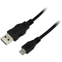 LogiLink CU0034 USB-kabel USB 2.0 USB-A stekker, USB-micro-B stekker 1.80 m Zwart - thumbnail