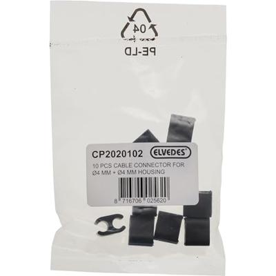 Elvedes kabelclips duo 4,1+4,1mm zwart (10st)