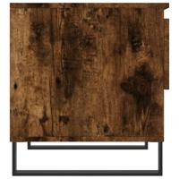 Salontafels 2 st 50x46x50 cm bewerkt hout gerookt eikenkleurig - thumbnail