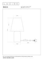 Lucide MACIA - Tafellamp - 1xE14 - Beige - thumbnail