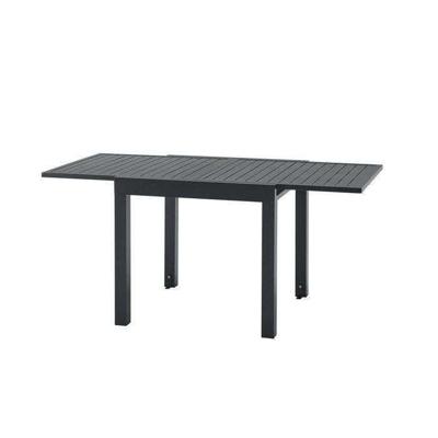 SOLOMA Uitschuifbare tuintafel voor 6 personen - SOLOMA - Aluminium - 80/160 x 80 x 75 cm