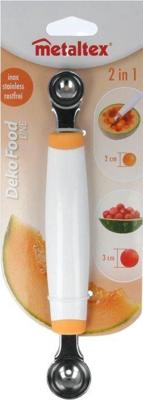 Tomado-Metaltex Meloenuitsteker Dekofood RVS Wit/Oranje/Zilver Tomado-Metaltex Meloenuitsteker Dekofood RVS Wit/Oranje/Zilver